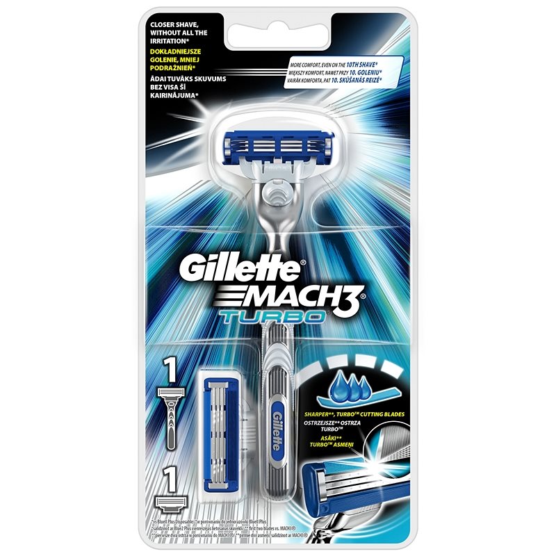 

Gillette Mach3 Turbo Бритва Змінні картриджі 1 шт