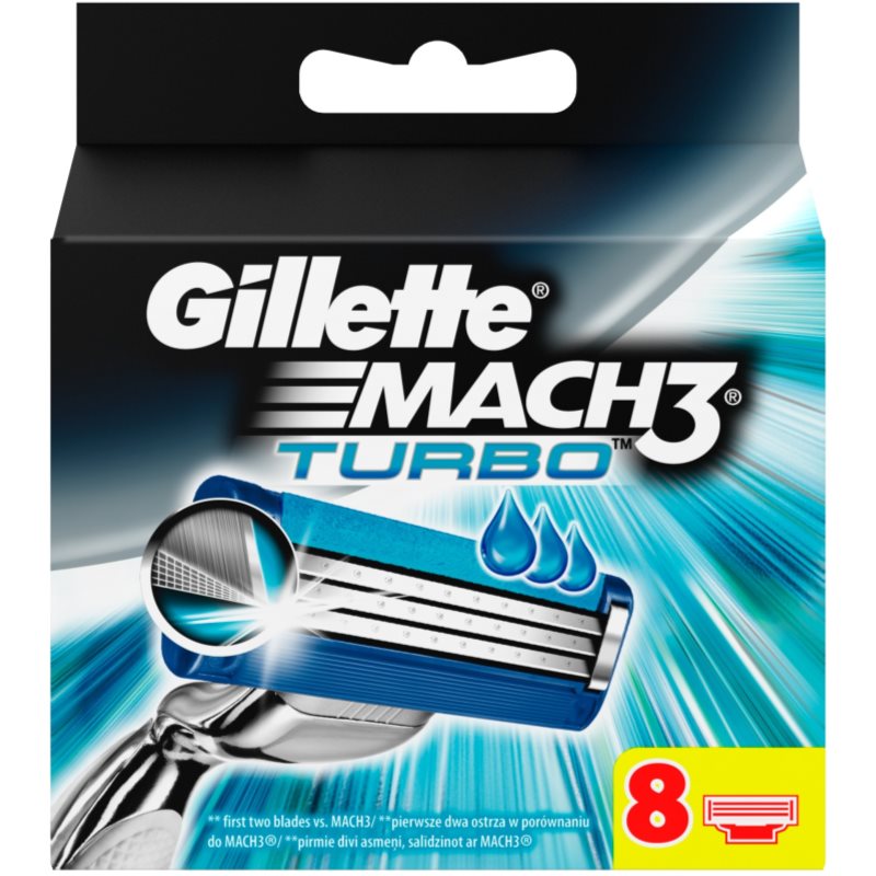 Gillette Mach3 Turbo Змінні картриджі 8 кс