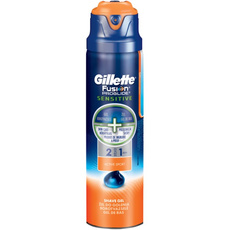 

Gillette Fusion Proglide Sensitive гель для гоління 2 в 1 Active Sport
