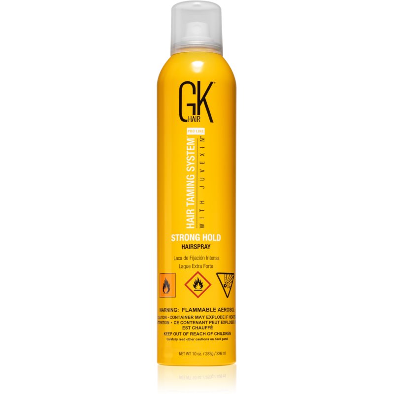 GK Hair Strong Hold Hairspray tvirtos fiksacijos plaukų lakas apimčiai ir blizgesiui suteikti 326 ml
