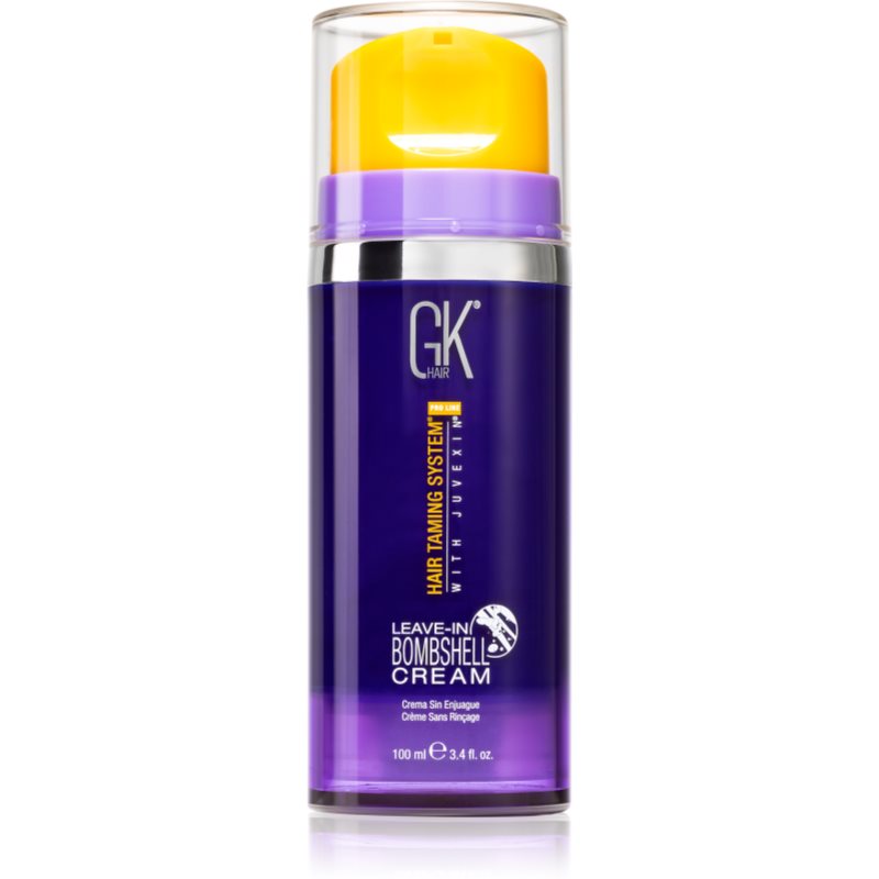GK Hair Bombshell Leave-In Cream nenuplaunamasis maitinamasis kondicionierius visų tipų šviesiems plaukams su pompa 100 ml