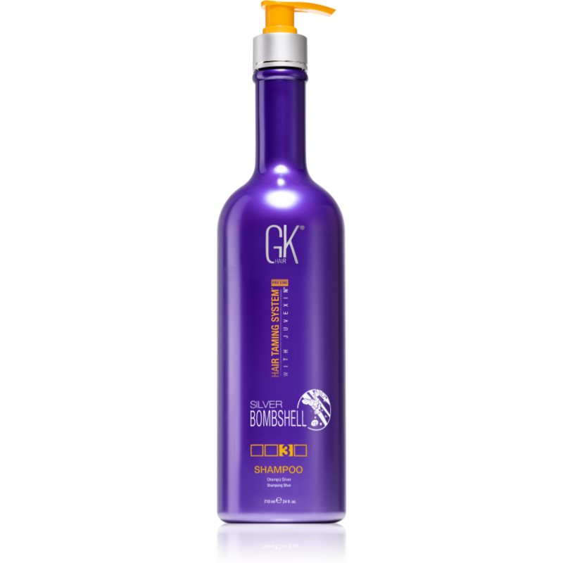 GK Hair Silver Bombshell шампунь для блонд волосся для нейтралізації мідних тонів волосся 710 мл