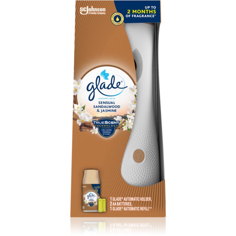GLADE Automatic Spray Sandalwood & Jasmine автоматичен освежител за въздух с пълнител Sandalwood & Jasmine 269 мл.