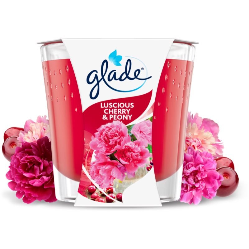 GLADE Luscious Cherry & Peony Scented Candle 70 G