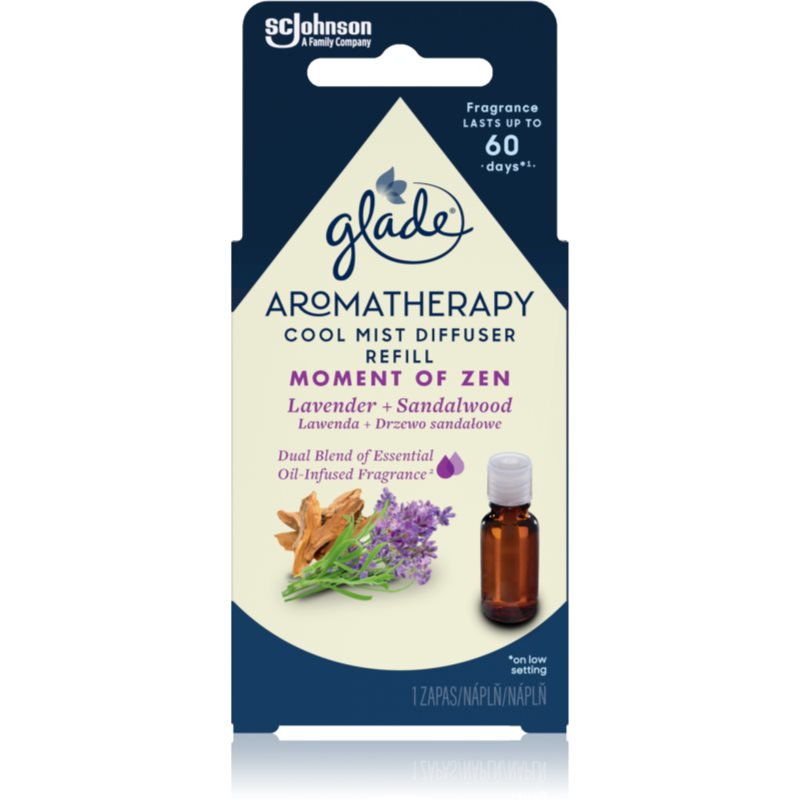 GLADE Aromatherapy Moment Of Zen наповнювач до аромадиффузору Lavender + Sandalwood 17,4 мл