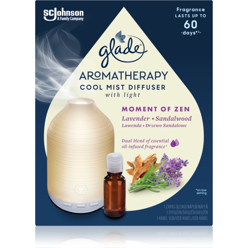 E-shop GLADE Aromatherapy Moment of Zen aroma difuzér s náplní Lavender + Sandalwood 17,4 ml