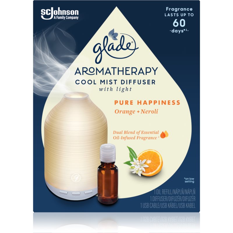 E-shop GLADE Aromatherapy Pure Happiness aroma difuzér s náplní Orange + Neroli 17,4 ml