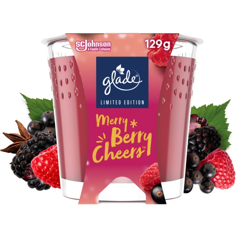 GLADE Merry Berry Cheers Aроматична свічка з ароматом Merry Berry Cheers 129 гр