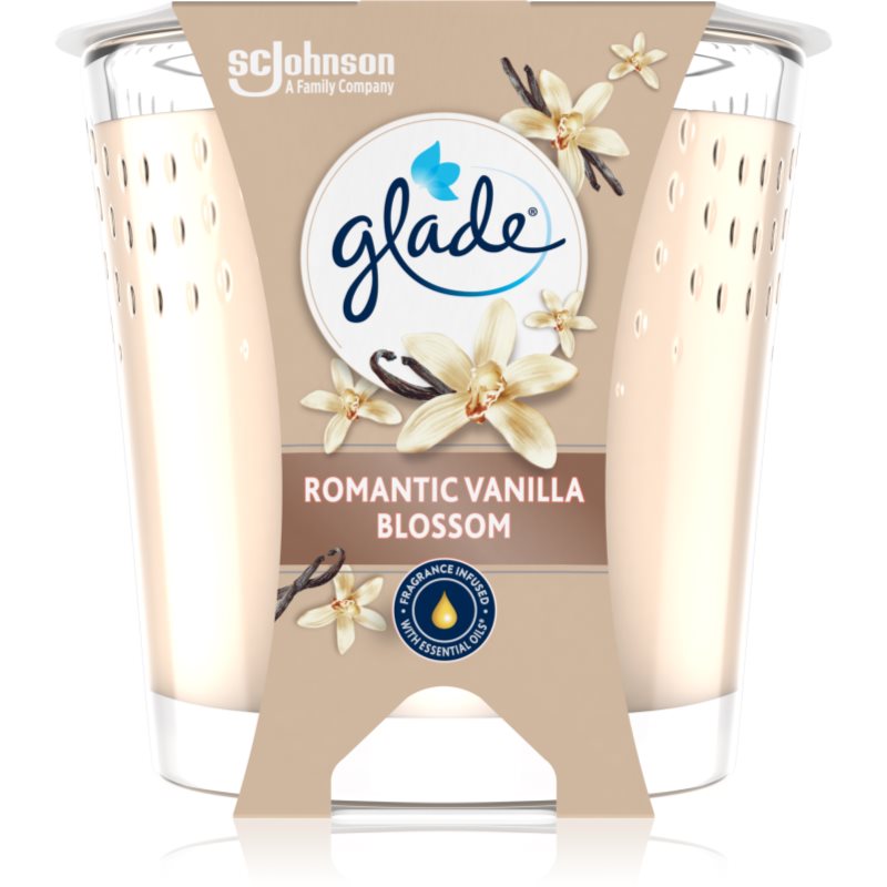 GLADE Romantic Vanilla Blossom vonná svíčka 112 g