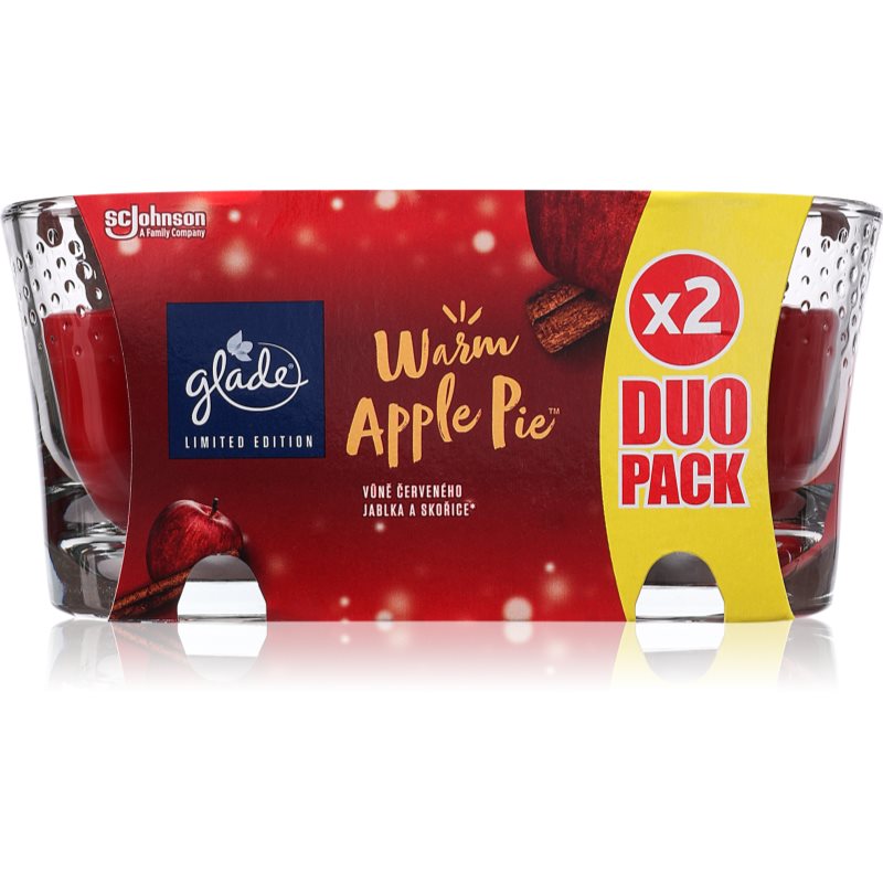 Glade GLADE Warm Apple Pie αρωματικό κερί διπλή συσκευασία 2x112 γρ