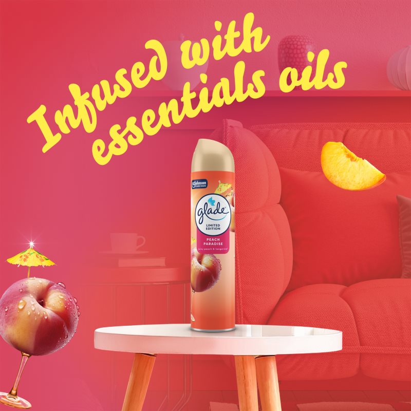 GLADE Peach Paradise osvěžovač vzduchu 300 ml (obrázek 3)