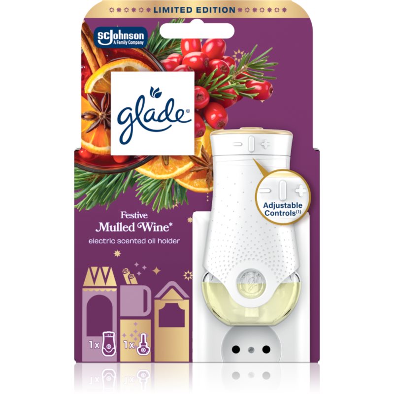 GLADE Festive Mulled Wine elektriline õhuvärskendaja 20 ml