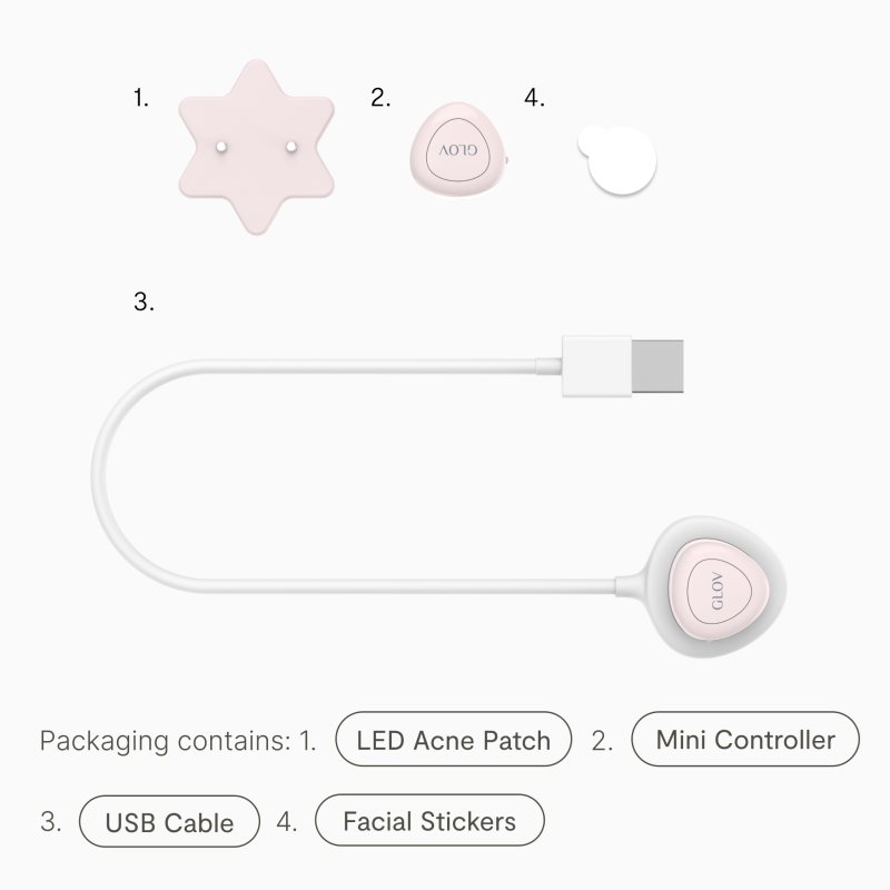 GLOV Supernova Acne Spot Treatment Patch ošetřující LED maska 1 ks (obrázek 3)