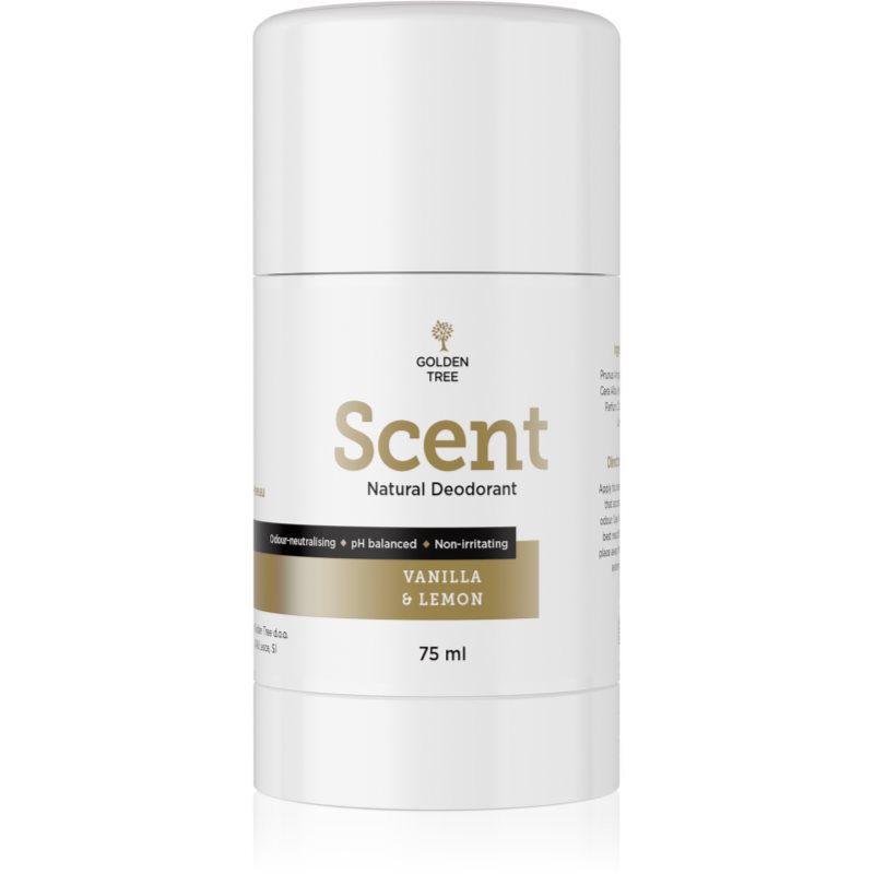 E-shop Golden Tree Scent Natural Deodorant tuhý deodorant bez obsahu hliníkových solí Vanila and Lemon 75 ml