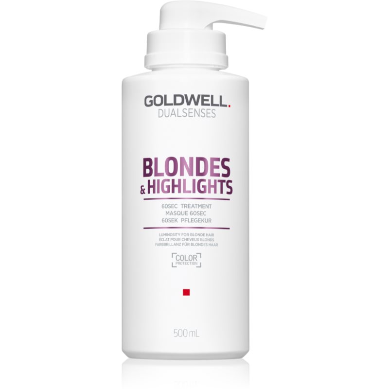 Goldwell Dualsenses Blondes & Highlights regeneruojamoji kaukė geltoniems atspalviams neutralizuoti 500 ml