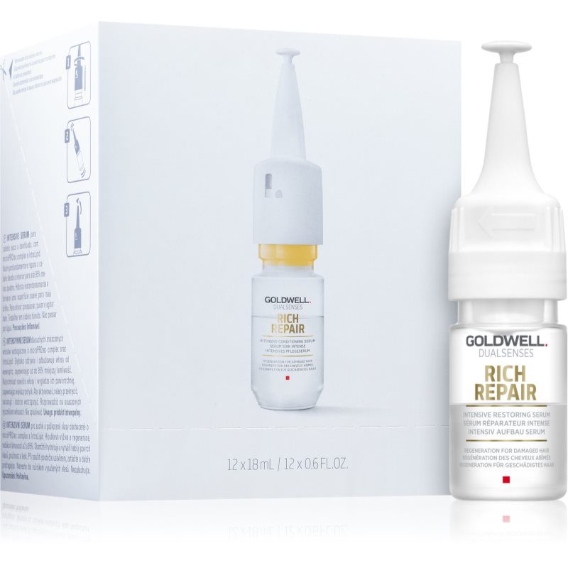 

Goldwell Dualsenses Rich Repair інтенсивна відновлююча сироватка для сухого або пошкодженого волосся 12 x