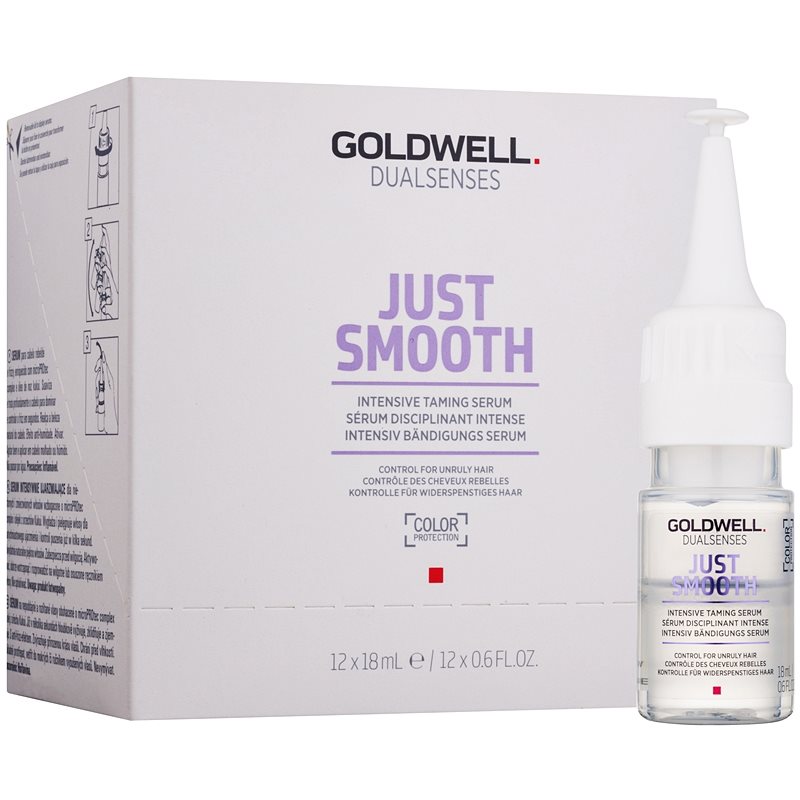 

Goldwell Dualsenses Just Smooth розгладжуюча сироватка для неслухняного та кучерявого волосся