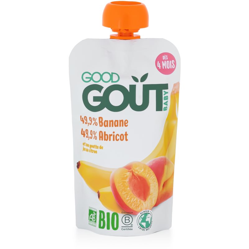 Good Gout Baby BIO ovocný príkrm marhuľa s banánom 120 g kúpite na Notino.sk