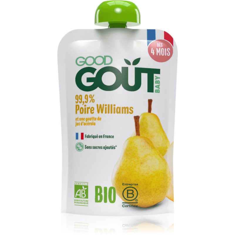 E-shop Good Gout BIO Williams Pear ovocný příkrm hruška Williams 120 g