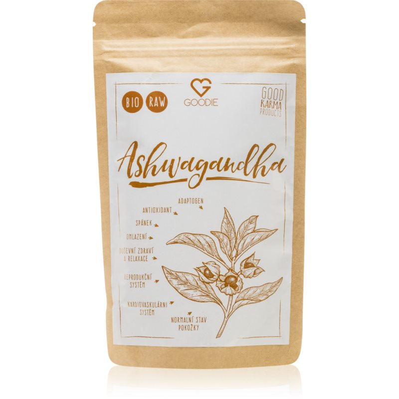 Goodie Ashwagandha BIO & RAW přírodní antioxidant v BIO kvalitě 150 g
