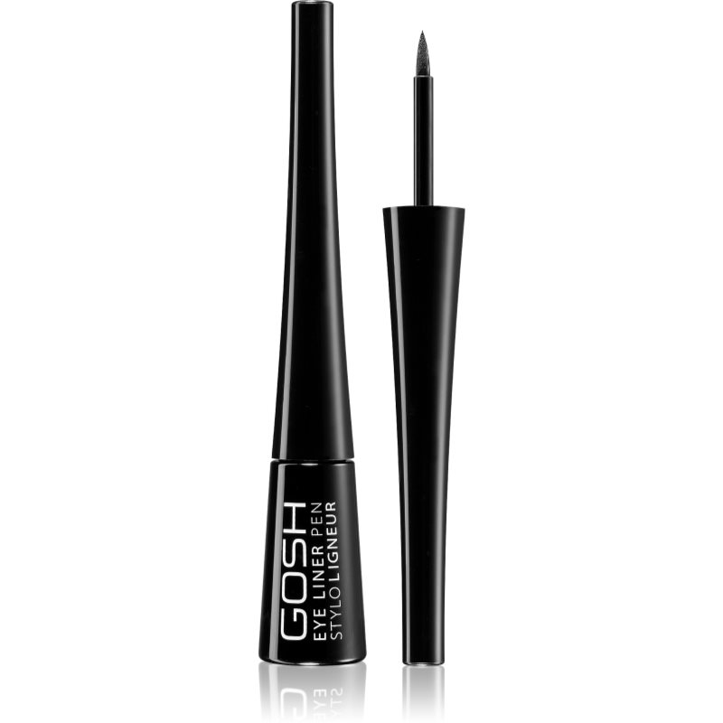 Gosh Eye Liner Pen akių kontūro flomasteris atspalvis Black 2.5 ml