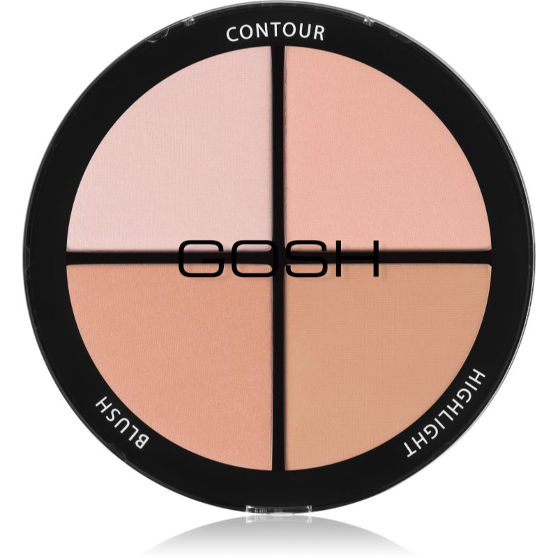 Gosh Contour'n Strobe contouring and highlighting palette shade 001 Light 15 g

