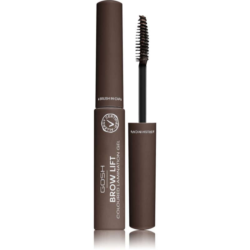 Gosh Brow Lift gél na úpravu obočia odtieň 002 Dark Brown 6 ml