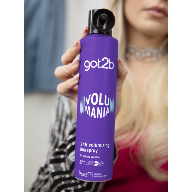 Got2b Volumania лак для волосся сильної фіксації для довготривалого об'єму 300 мл