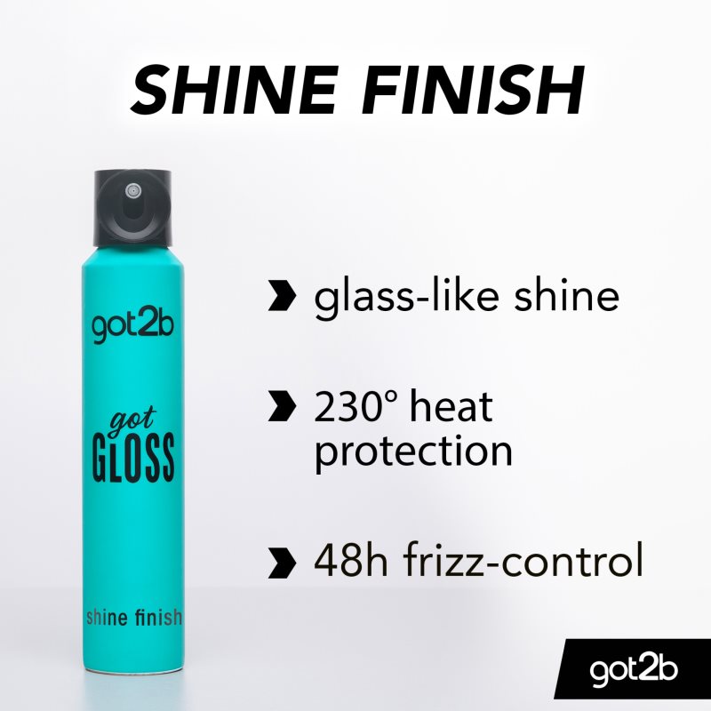 got2b got Gloss Shine Finish sprej za toplinsku zaštitu kose za sjajnu i mekanu kosu 200 ml