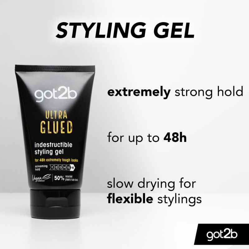 Got2b Ultra Glued Styling Gel Ultra Strong Hold 150 Ml