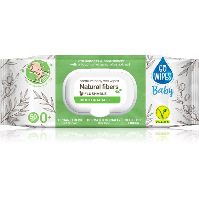 GoWipes Baby Natural Fibers Mjuka våtservetter för baby känslig hud 0+ 50 st. unisex