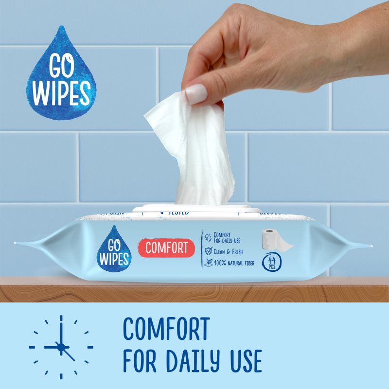 GoWipes Comfort feuchtes Toilettenpapier für empfindliche Oberhaut 44 St. (Bild 4)
