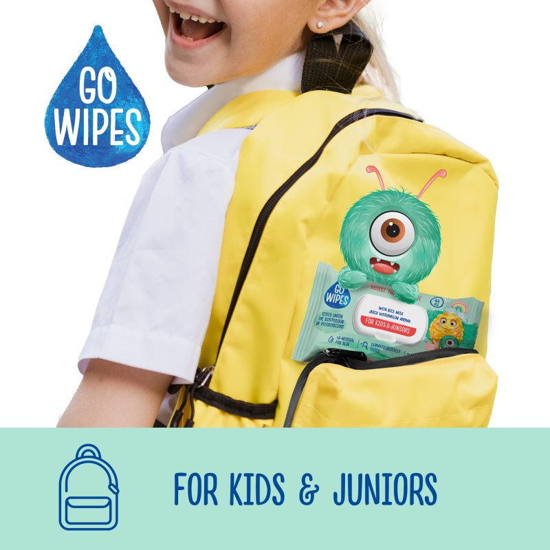 GoWipes For Kids & Juniors feuchtes Toilettenpapier für empfindliche Oberhaut für Kinder 44 St. (Bild 9)