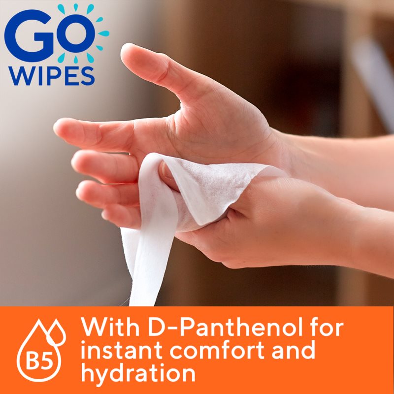 GoWipes Antibacterial osvěžující vlhčené ubrousky s antibakteriálním účinkem 20 ks (obrázek 8)
