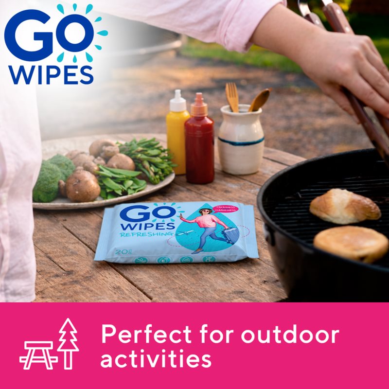 GoWipes Refreshing Wet Wipes osvěžující vlhčené ubrousky na ruce 20 ks (obrázek 8)