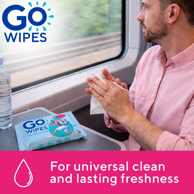 GoWipes Refreshing Wet Wipes osvěžující vlhčené ubrousky na ruce 20 ks (obrázek 10)