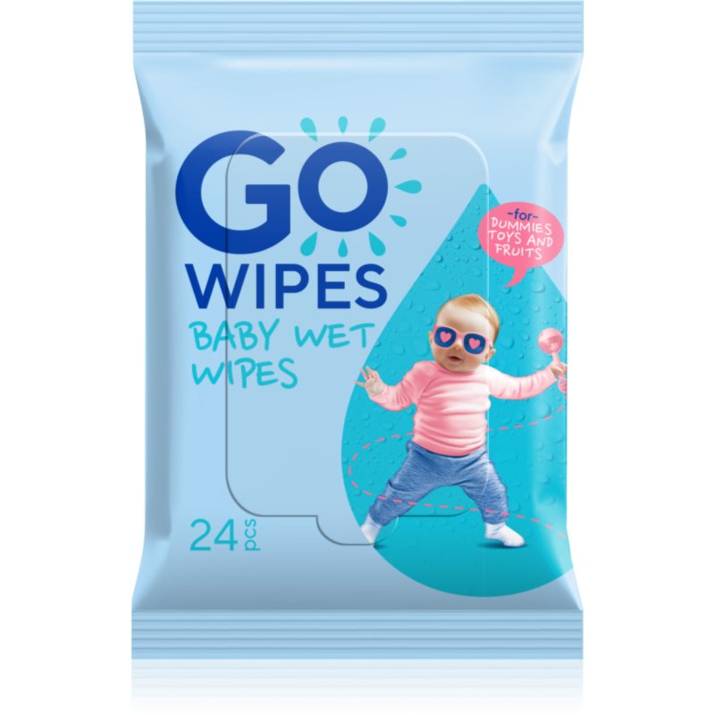 GoWipes Baby Wet Wipes dětské jemné vlhčené ubrousky bez vůně 24 ks