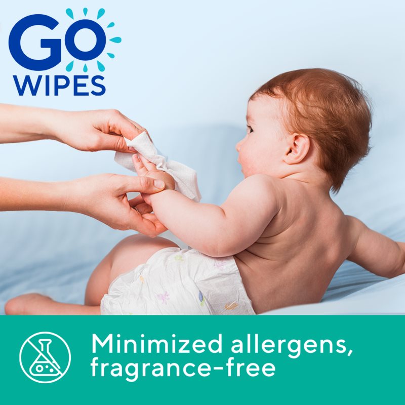 GoWipes Baby Wet Wipes dětské jemné vlhčené ubrousky pro velmi suchou citlivou a atopickou pokožku 24 ks (obrázek 4)