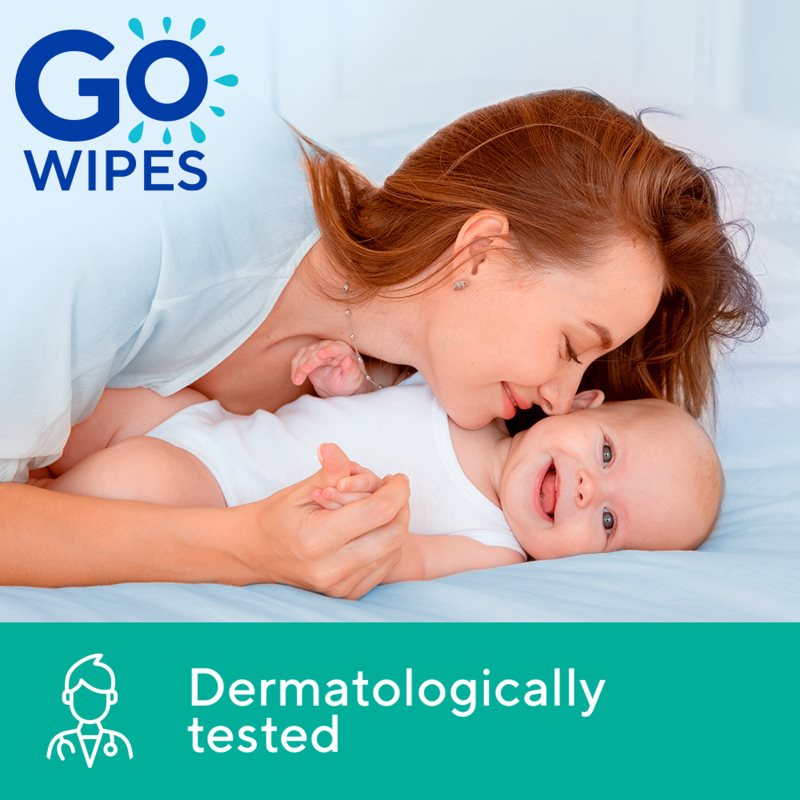 GoWipes Baby Wet Wipes dětské jemné vlhčené ubrousky pro velmi suchou citlivou a atopickou pokožku 24 ks (obrázek 7)