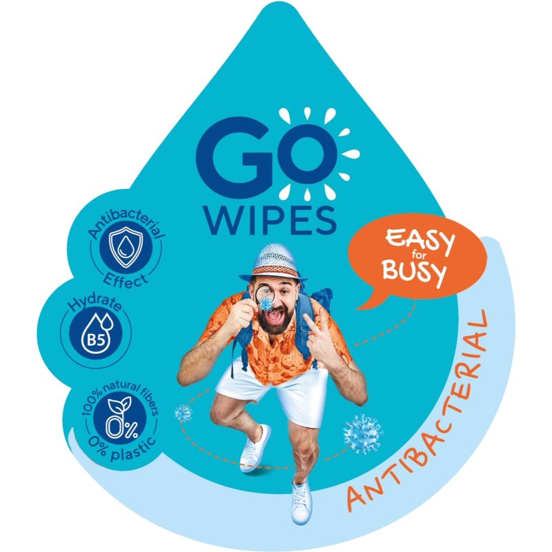 GoWipes Anti-Bacterial Effect osvěžující vlhčené ubrousky s antibakteriálním účinkem 10x8 ks (obrázek 4)