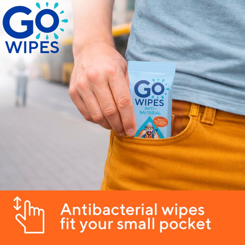 GoWipes Anti-Bacterial Effect osvěžující vlhčené ubrousky s antibakteriálním účinkem 10x8 ks (obrázek 6)