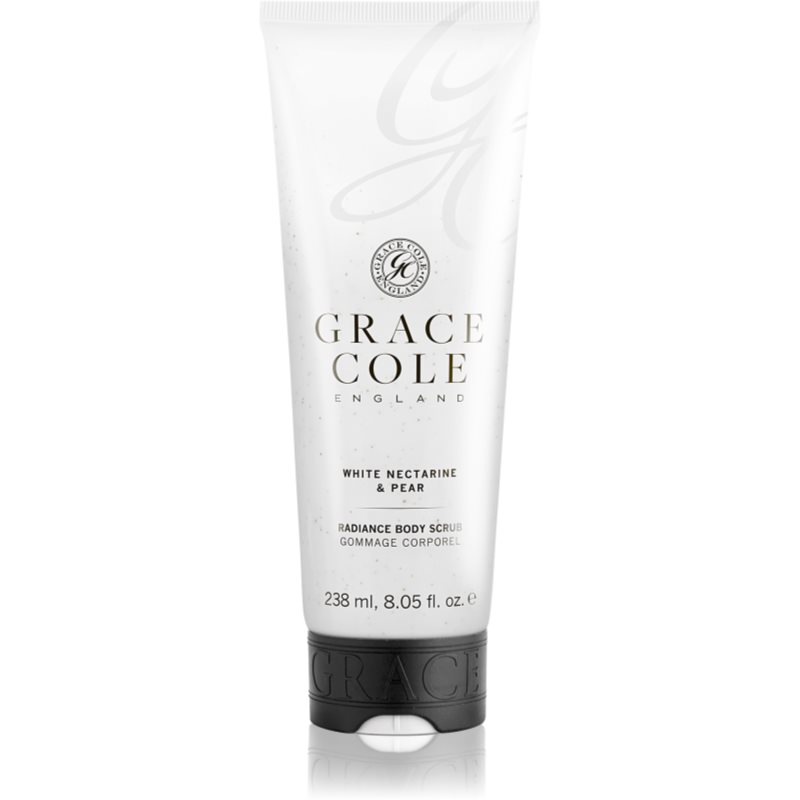 Grace Cole White Nectarine & Pear odos paviršių atkuriantis kūno šveitiklis 238 ml