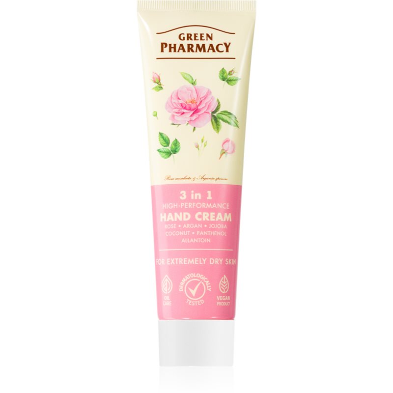 Green Pharmacy Hand Care Rose nährende und feuchtigkeitsspendende Creme für Hände und Fingernägel 100 ml