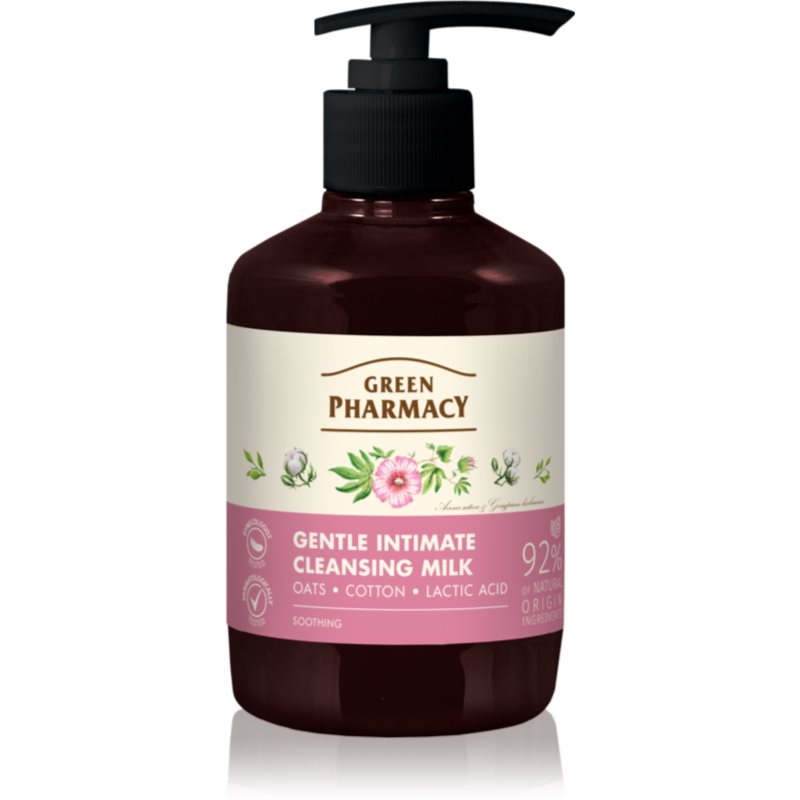 Green Pharmacy Oats & Cotton mléko na intimní hygienu 370 ml