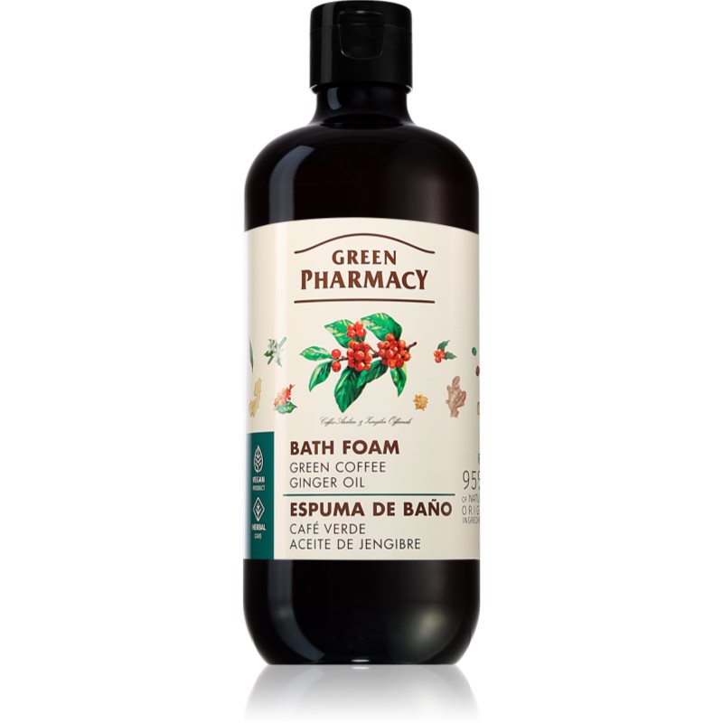 Green Pharmacy Green Pharmacy Green coffee & Ginger Oil Bath Foam αφρόλουτρο μπάνιου 500 ml