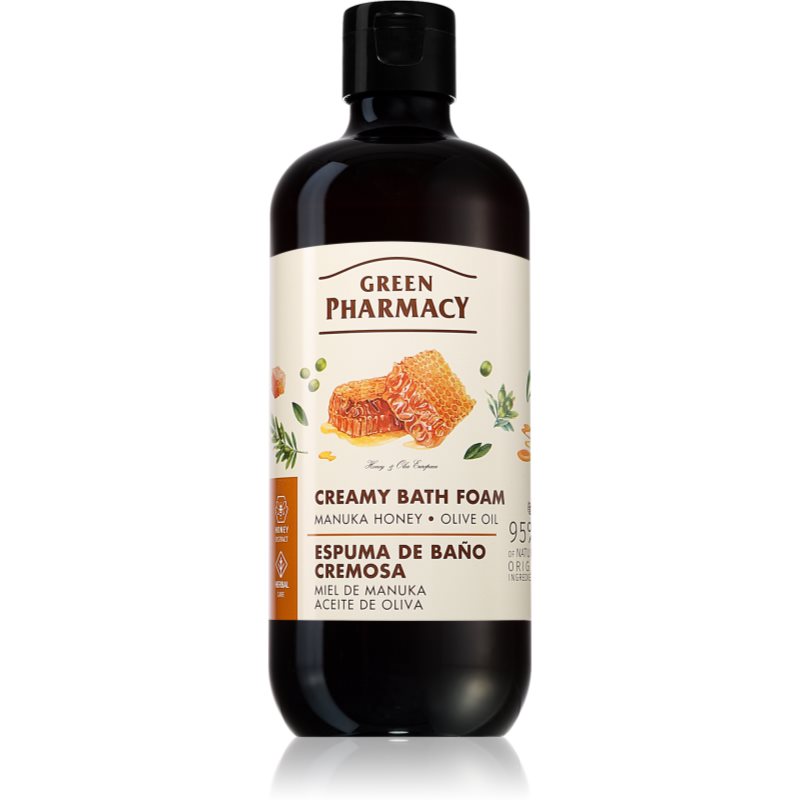 Green Pharmacy Green Pharmacy Manuka Honey & Olive Oil Bath Foam κρεμώδες αφρόλουτρο 500 ml