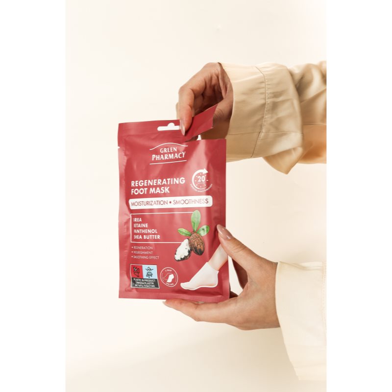 Green Pharmacy Foot Care Regenerating Foot Mask Regenerierende Maske für Füssen 2x13 ml (Bild 4)
