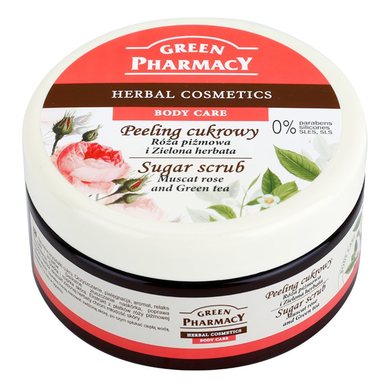 

Green Pharmacy Body Care Muscat Rose & Green Tea цукровий пілінг