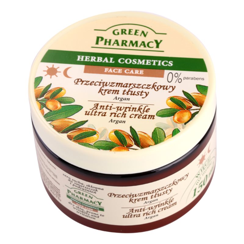 Green Pharmacy Face Care Argan maitinamasis senėjimą lėtinantis kremas sausai odai 150 ml