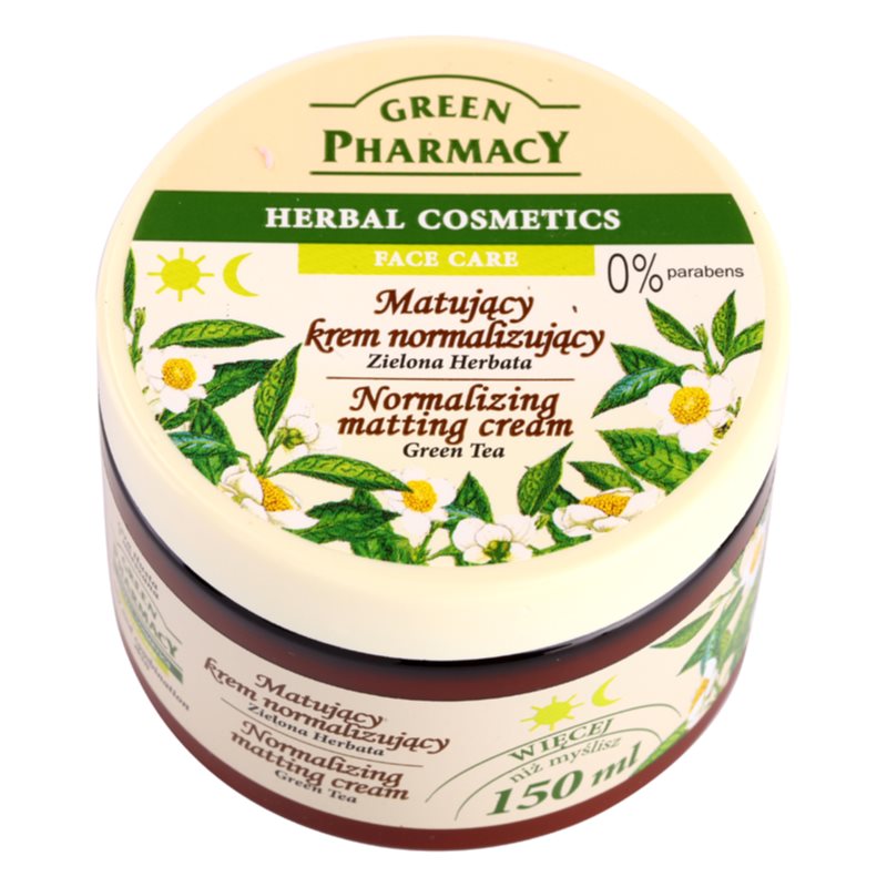 Green Pharmacy Face Care Green Tea matinio efekto kremas riebiai ir mišriai odai 150 ml